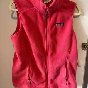 Vineyard Vines Fleece Zip Vest. Coral. Size small